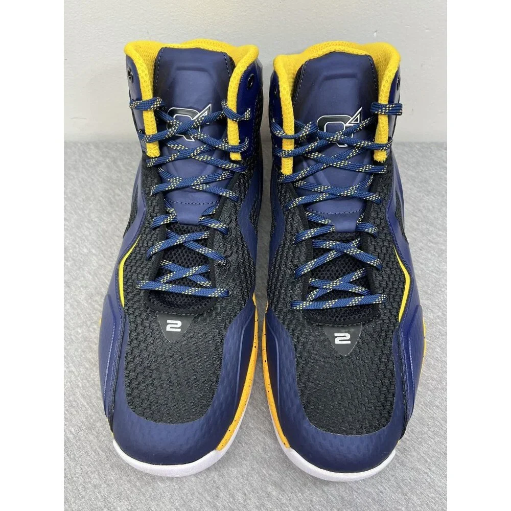 Q4 Sports DC2-I Basketball Shoes Mens Size 15 Navy Black‎ Gold High Top